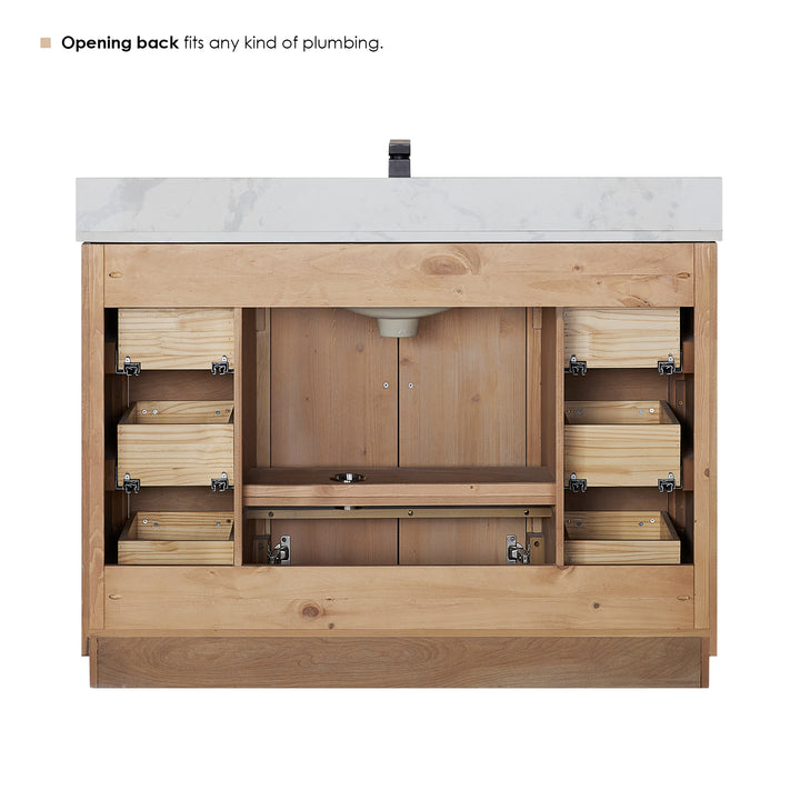 Floral 48" Single Bathroom Vanity