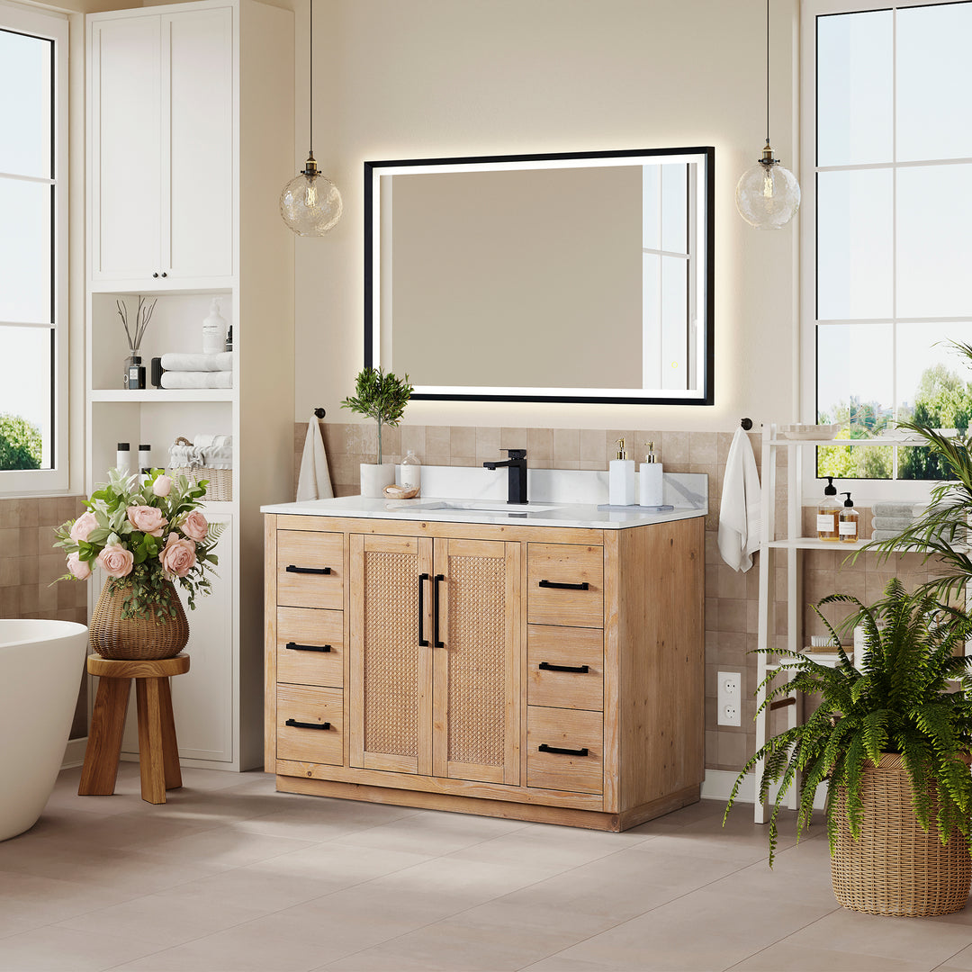 Floral 48" Single Bathroom Vanity