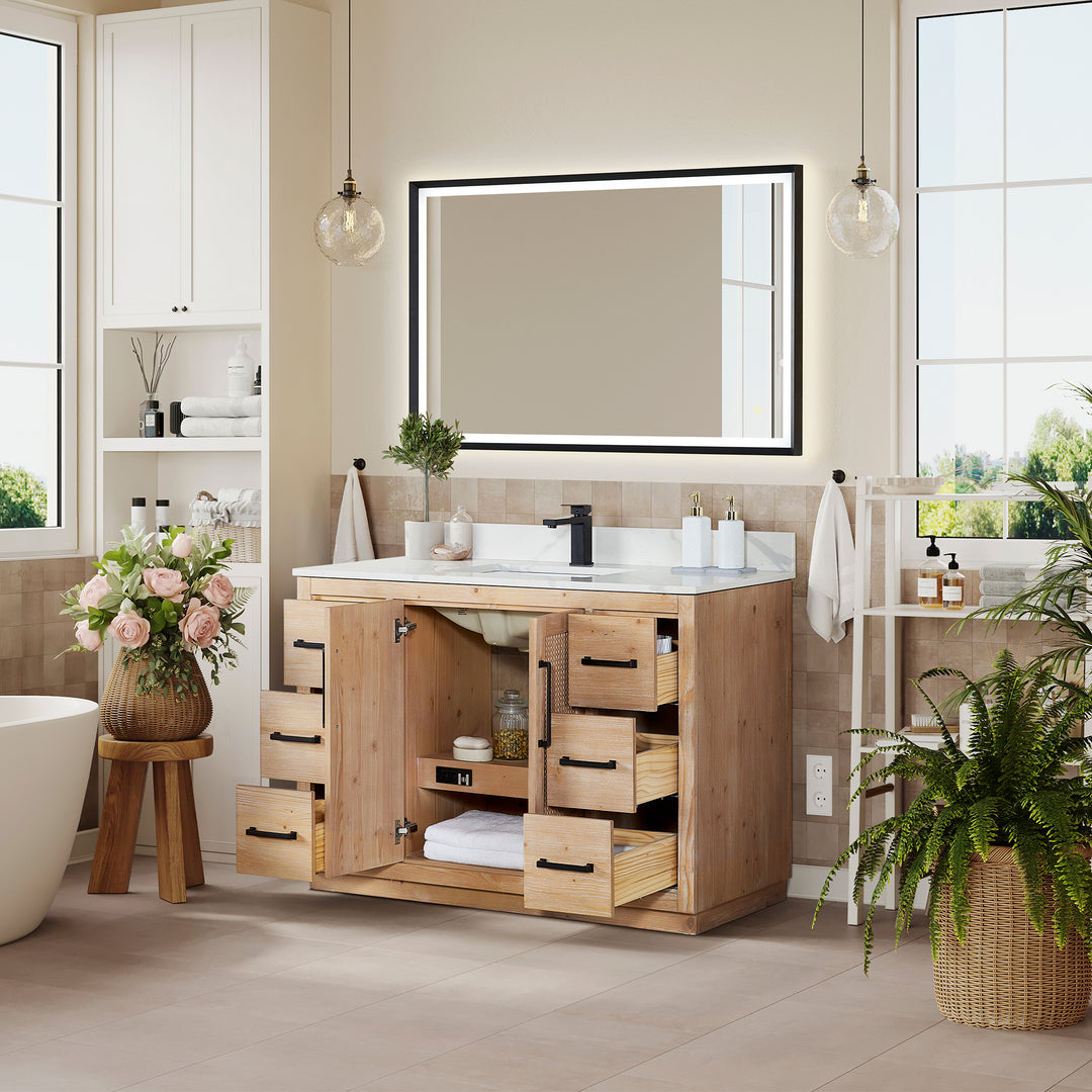 Floral 48" Single Bathroom Vanity