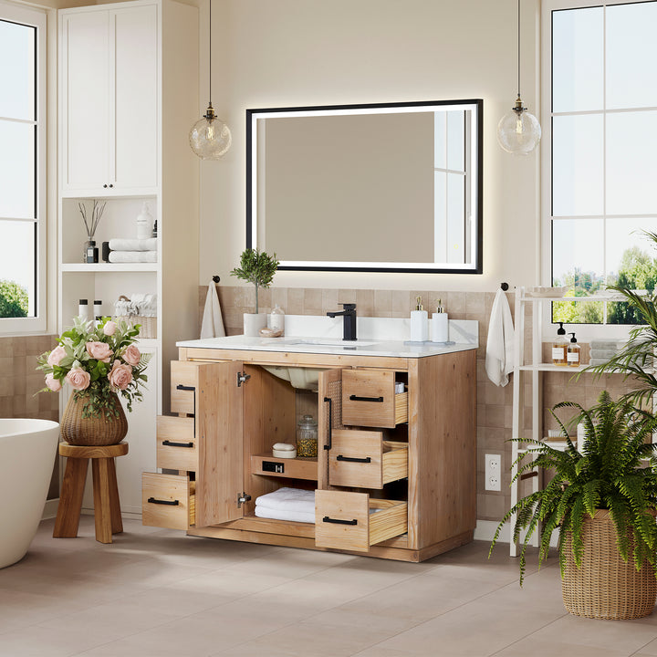 Floral 48" Single Bathroom Vanity