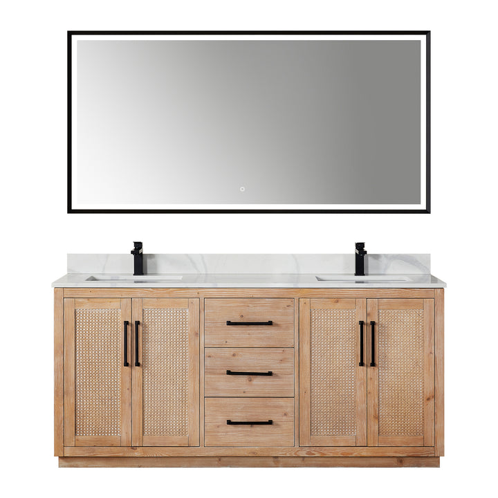 Floral 72" Double Bathroom Vanity