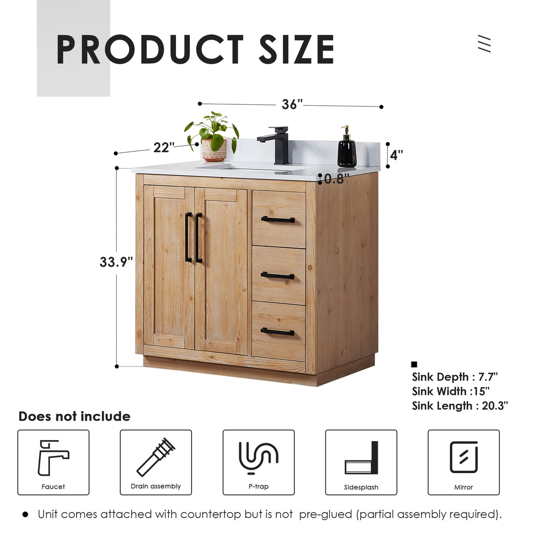 Cicero 36" Single Bathroom Vanity