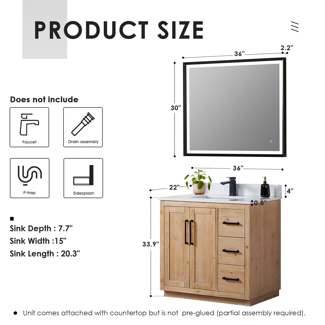 Cicero 36" Single Bathroom Vanity