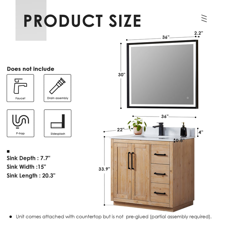 Cicero 36" Single Bathroom Vanity