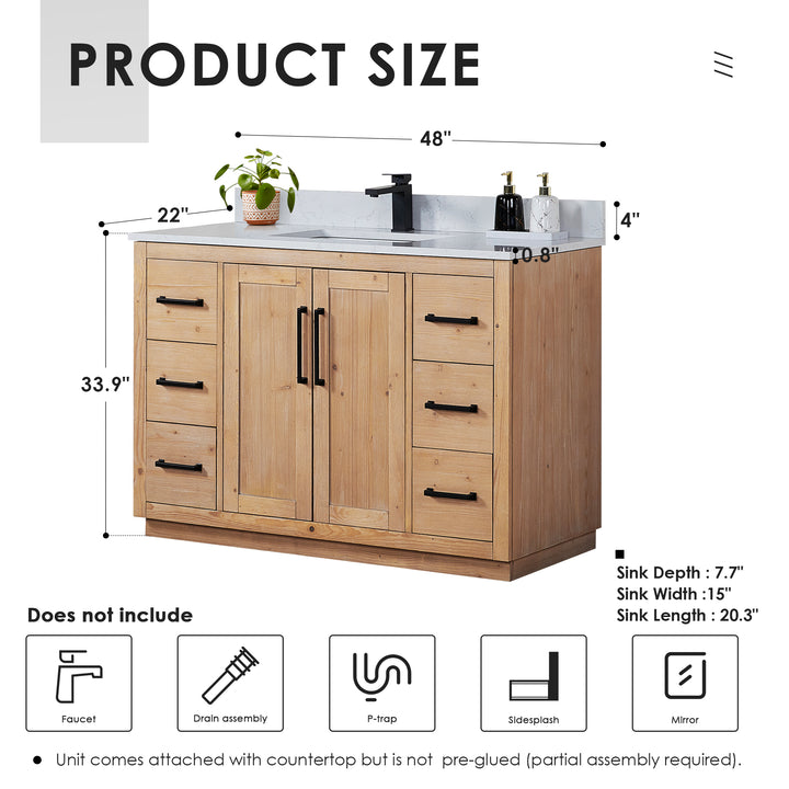 Cicero 48" Single Bathroom Vanity