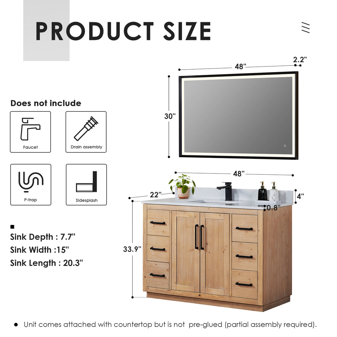 Cicero 48" Single Bathroom Vanity
