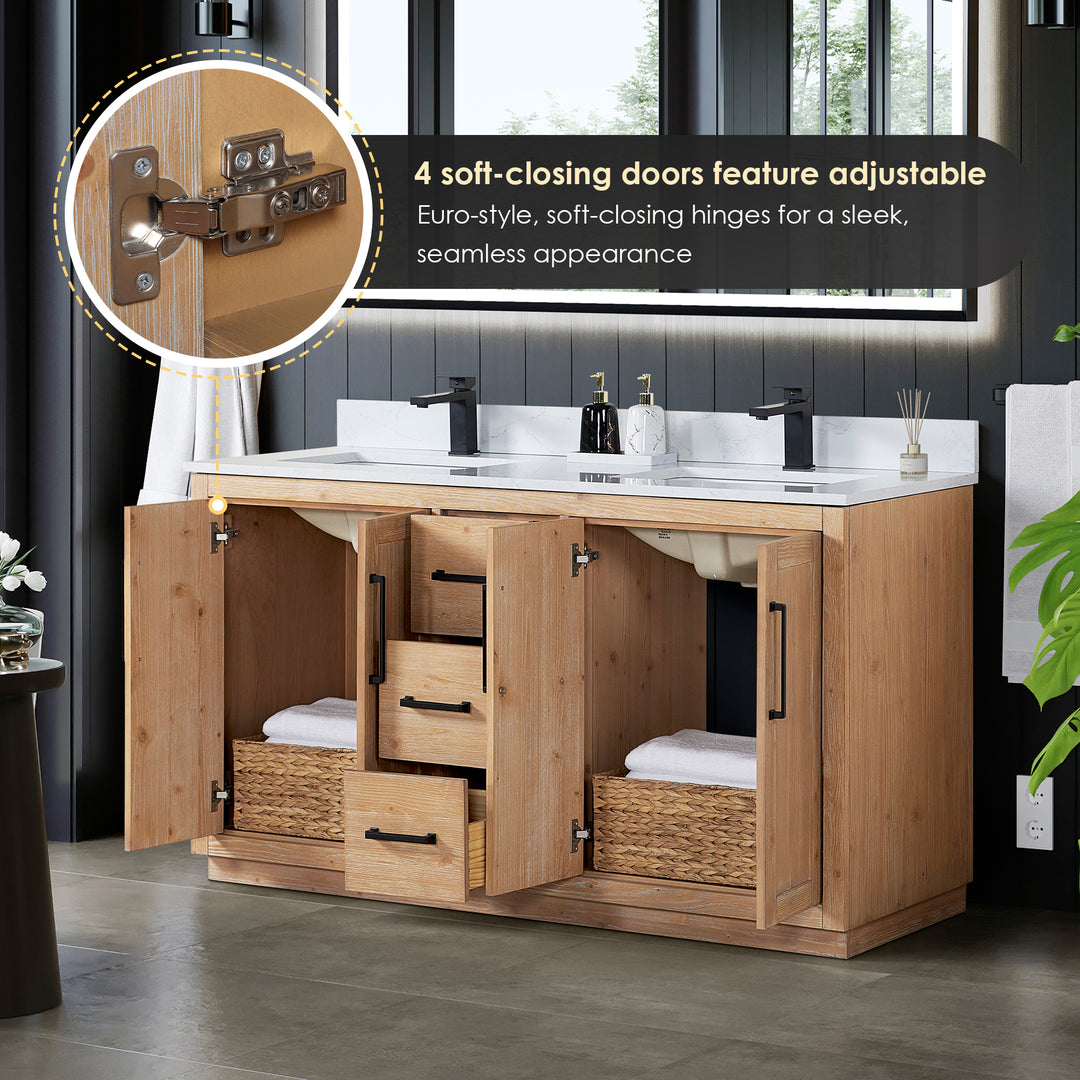 Cicero 60" Double Bathroom Vanity