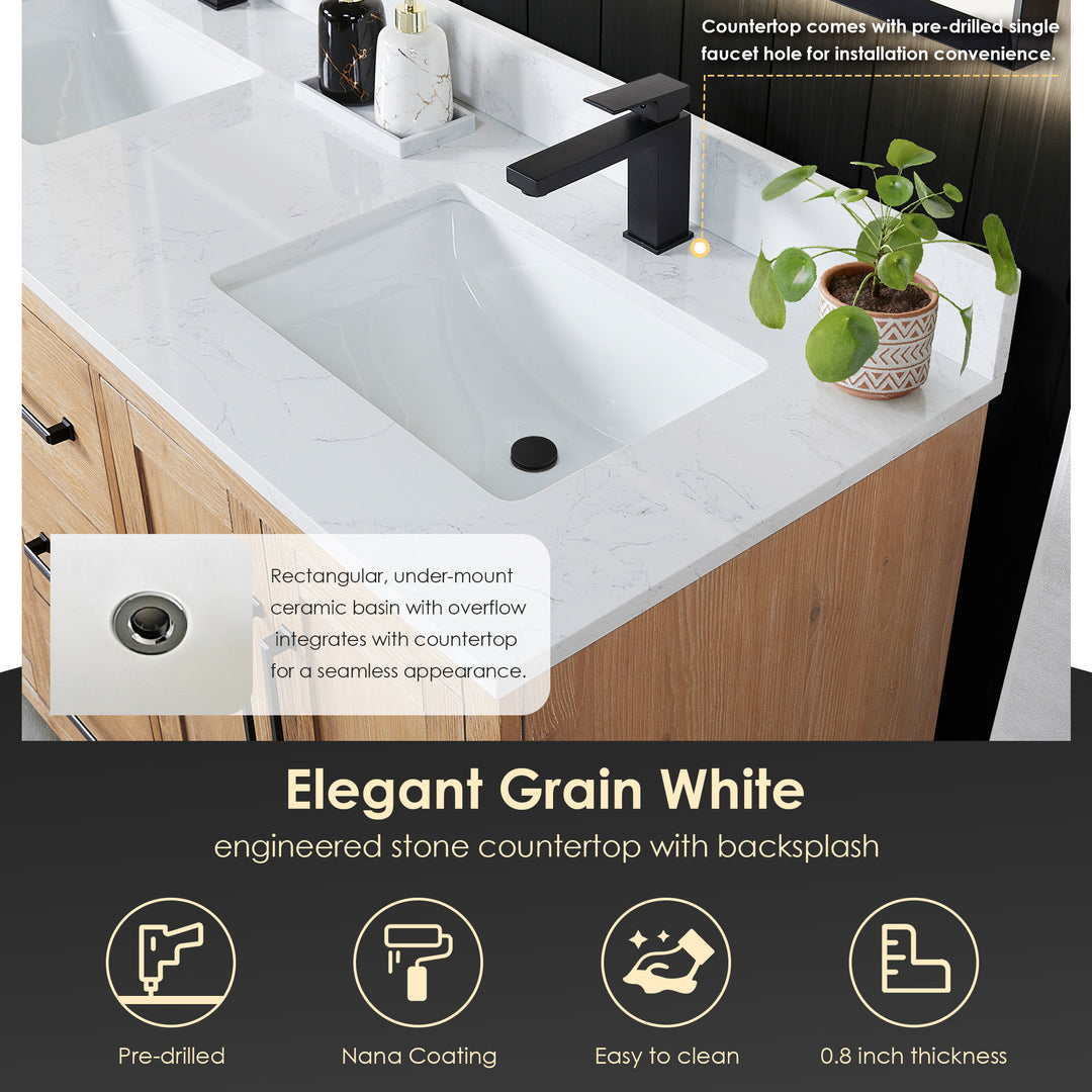 Cicero 60" Double Bathroom Vanity