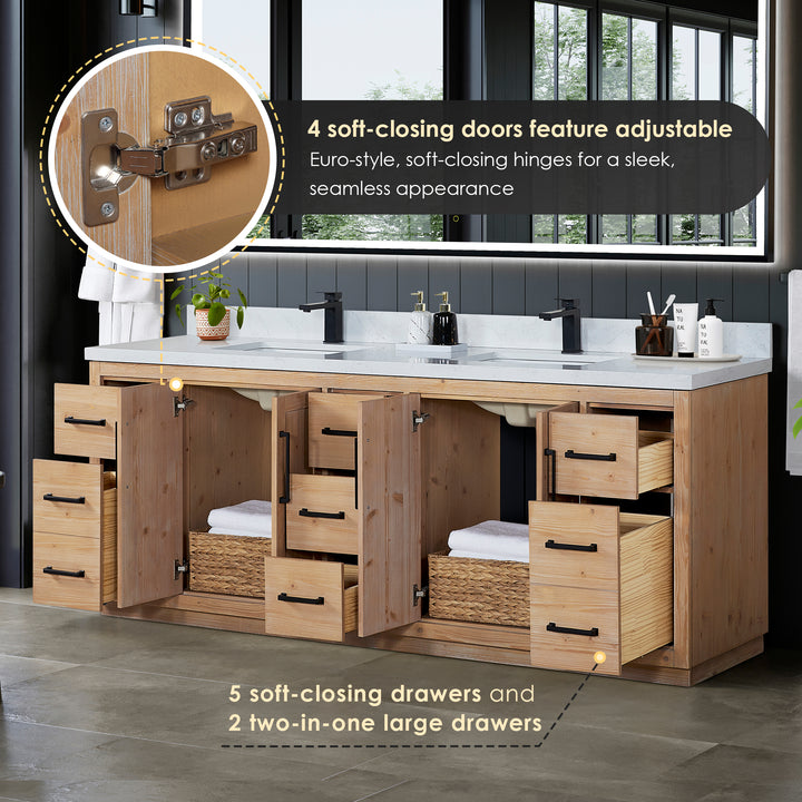 Cicero 84" Double Bathroom Vanity