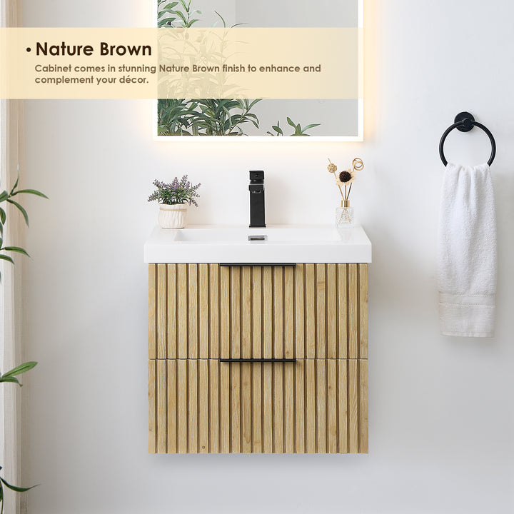 Livia 24" Wall-mounted Single Bathroom Vanity