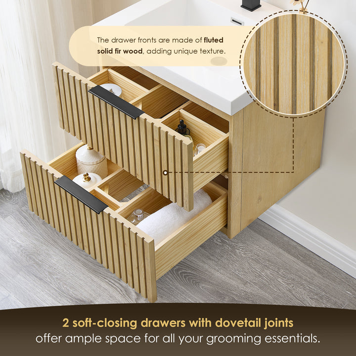 Livia 24" Wall-mounted Single Bathroom Vanity