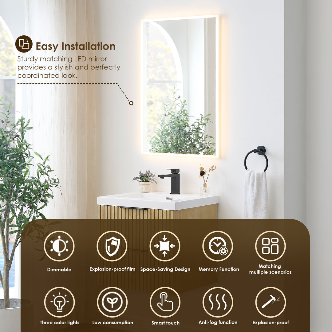 Livia 24" Wall-mounted Single Bathroom Vanity