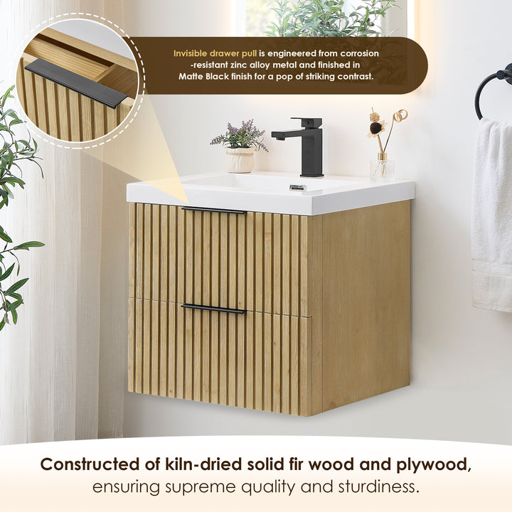 Livia 24" Wall-mounted Single Bathroom Vanity