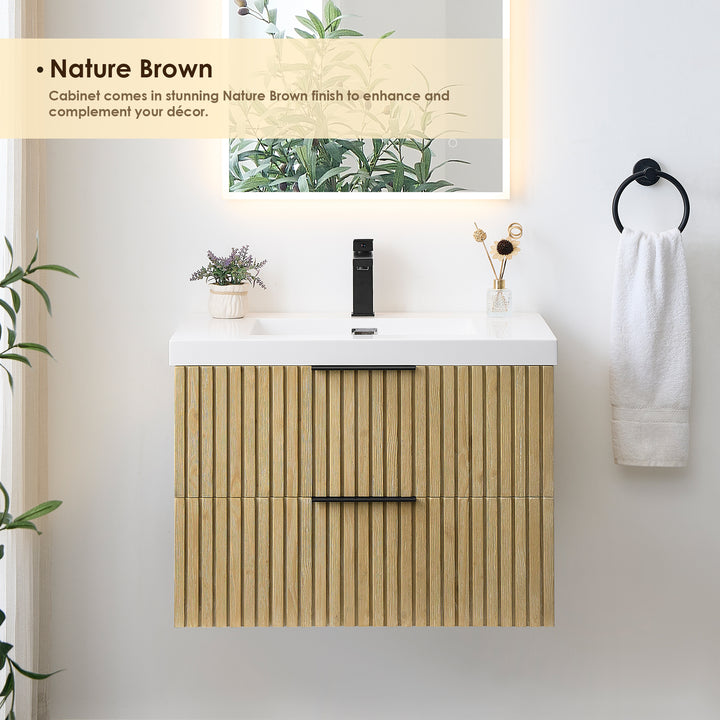 Livia 30" Wall-mounted Single Bathroom Vanity