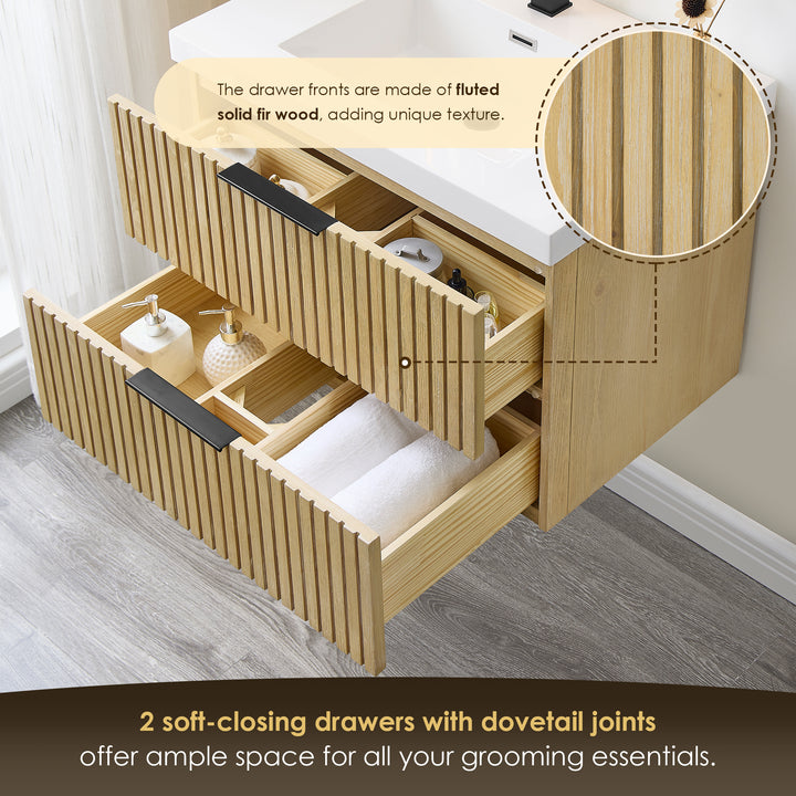 Livia 30" Wall-mounted Single Bathroom Vanity