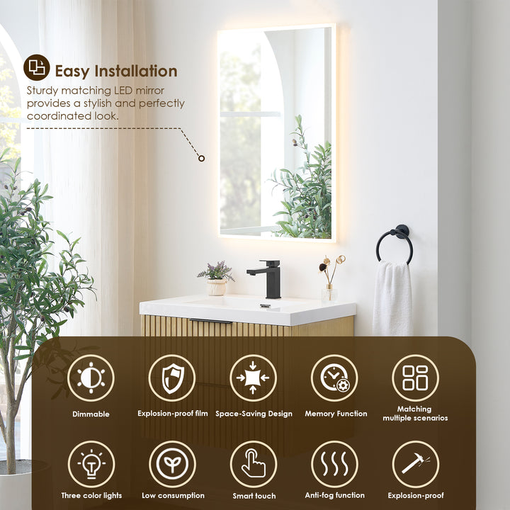 Livia 30" Wall-mounted Single Bathroom Vanity