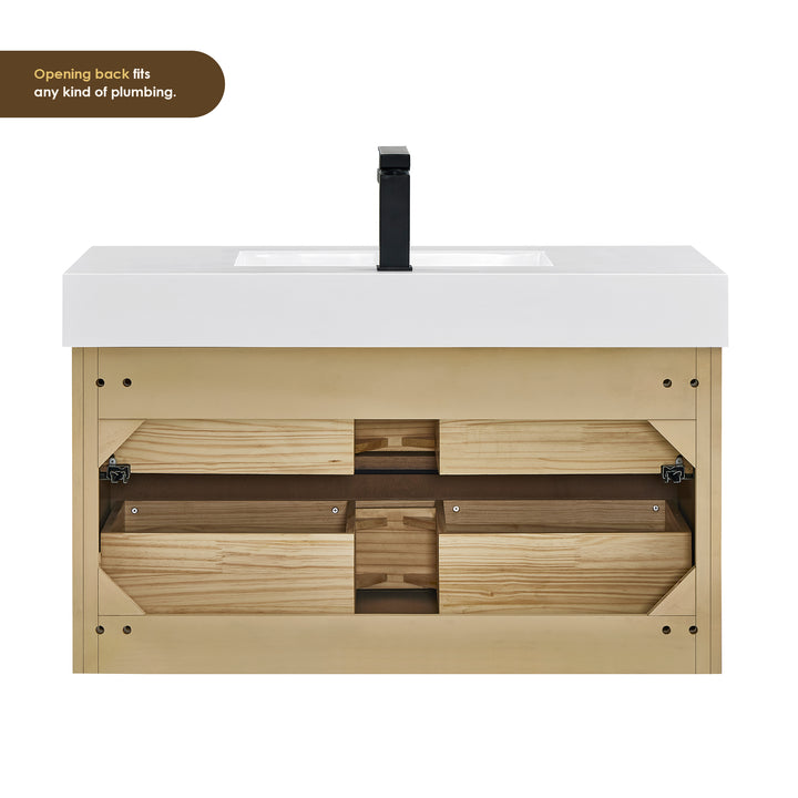 Livia 36" Wall-mounted Single Bathroom Vanity