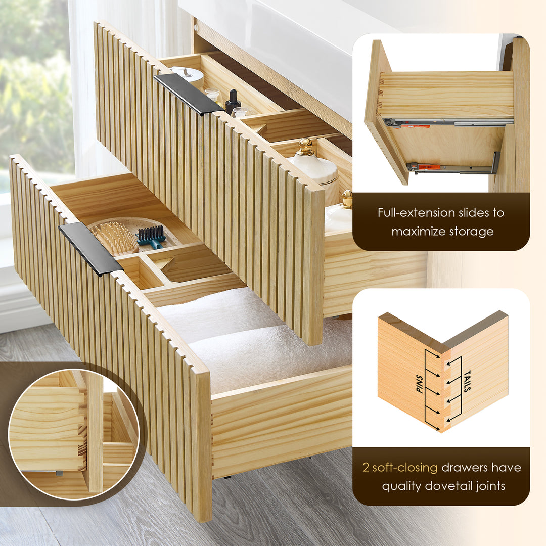 Livia 36" Wall-mounted Single Bathroom Vanity