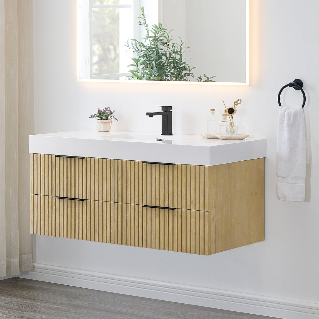 Livia 48" Wall-mounted Single Bathroom Vanity