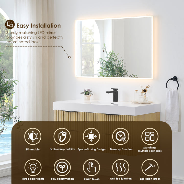 Livia 48" Wall-mounted Single Bathroom Vanity