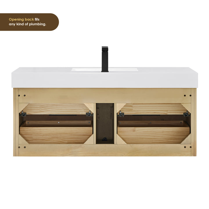 Livia 48" Wall-mounted Single Bathroom Vanity