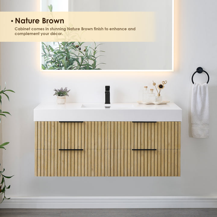 Livia 48" Wall-mounted Single Bathroom Vanity
