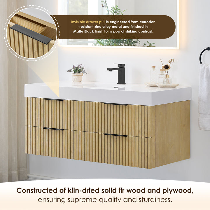 Livia 48" Wall-mounted Single Bathroom Vanity