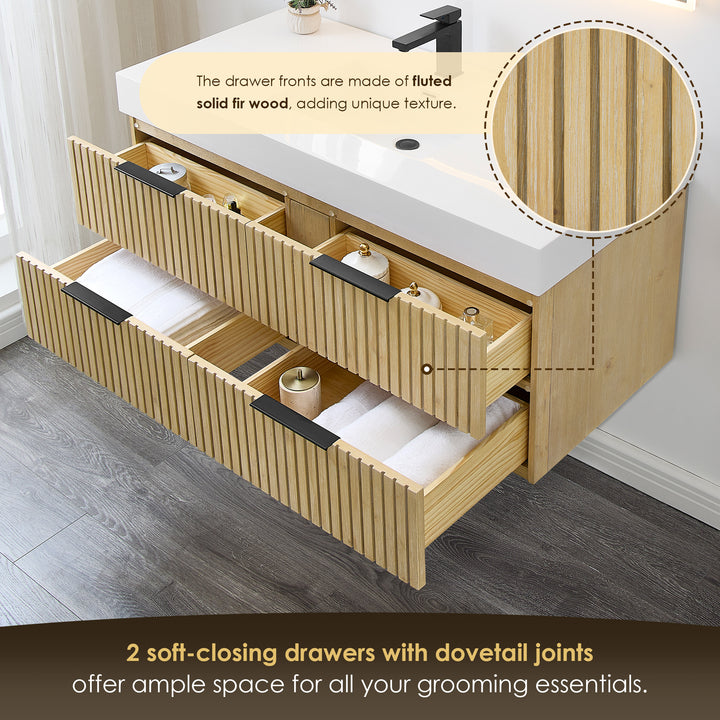 Livia 48" Wall-mounted Single Bathroom Vanity