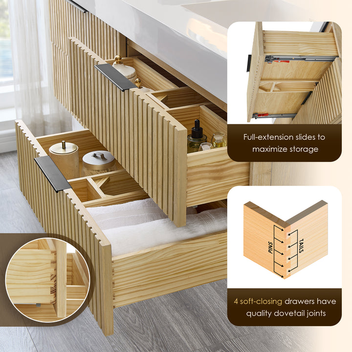 Livia 60" Wall-mounted Double Bathroom Vanity