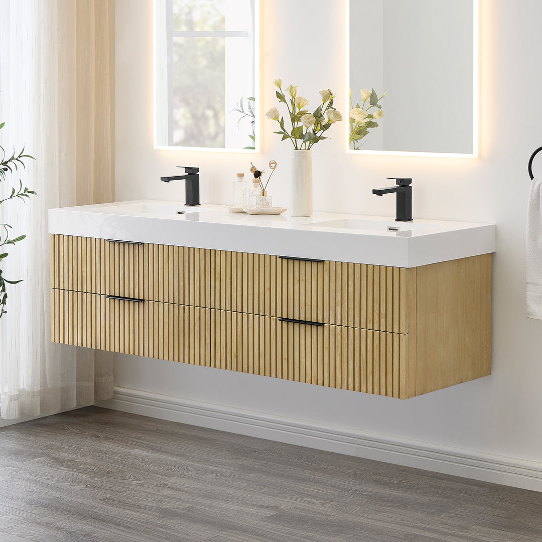 Livia 72" Wall-mounted Double Bathroom Vanity