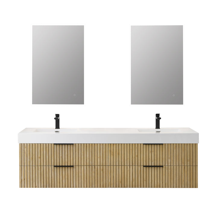 Livia 72" Wall-mounted Double Bathroom Vanity