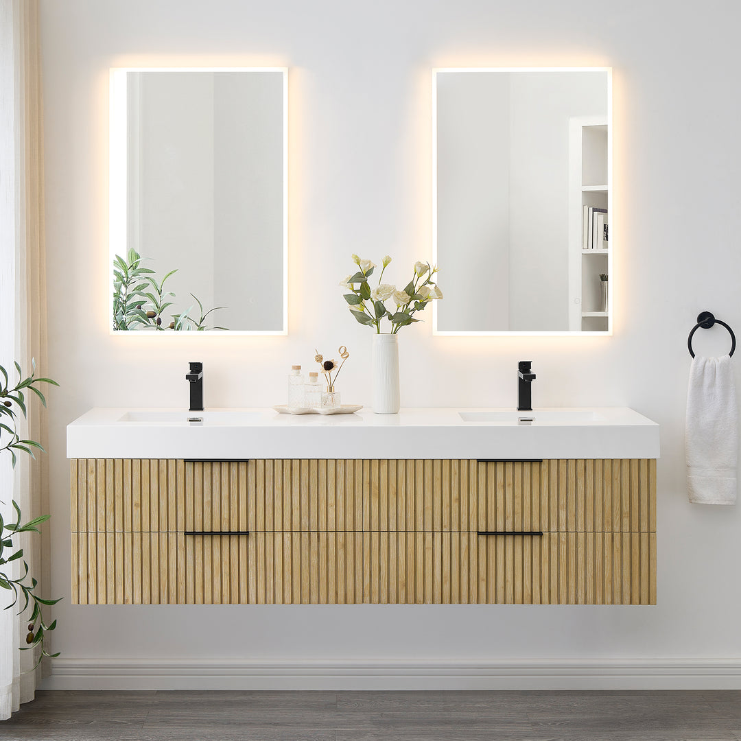 Livia 72" Wall-mounted Double Bathroom Vanity