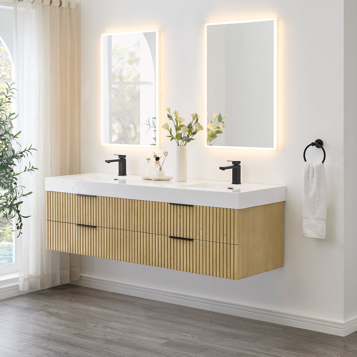Livia 72" Wall-mounted Double Bathroom Vanity