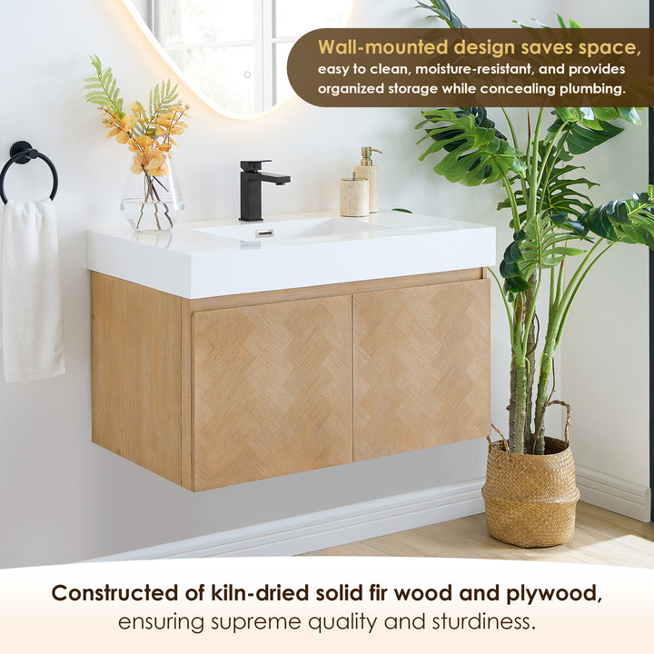 Siena 36" Wall-mounted Single Bathroom Vanity