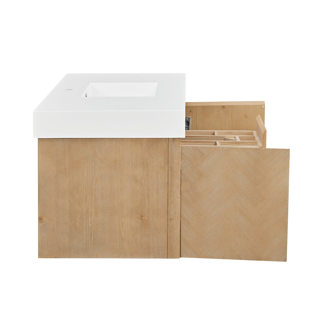 Siena 48" Wall-mounted Single Bathroom Vanity