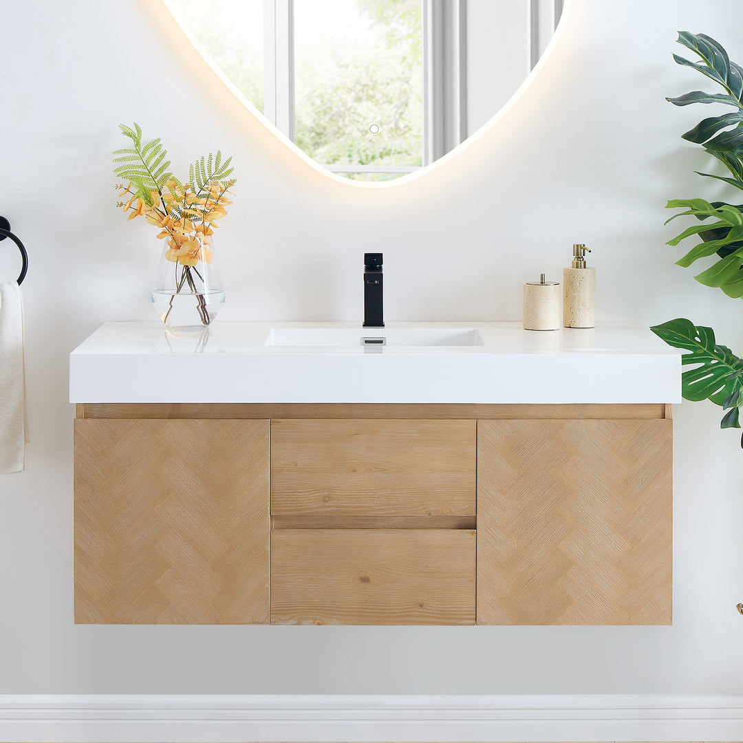 Siena 48" Wall-mounted Single Bathroom Vanity