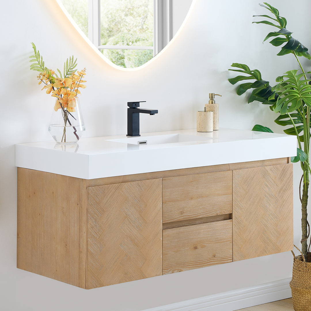 Siena 48" Wall-mounted Single Bathroom Vanity