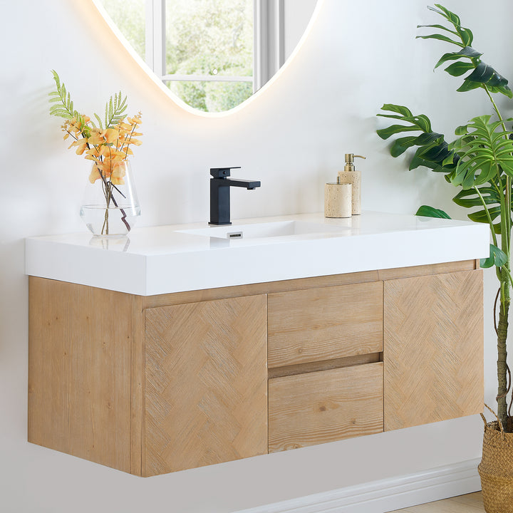 Siena 48" Wall-mounted Single Bathroom Vanity