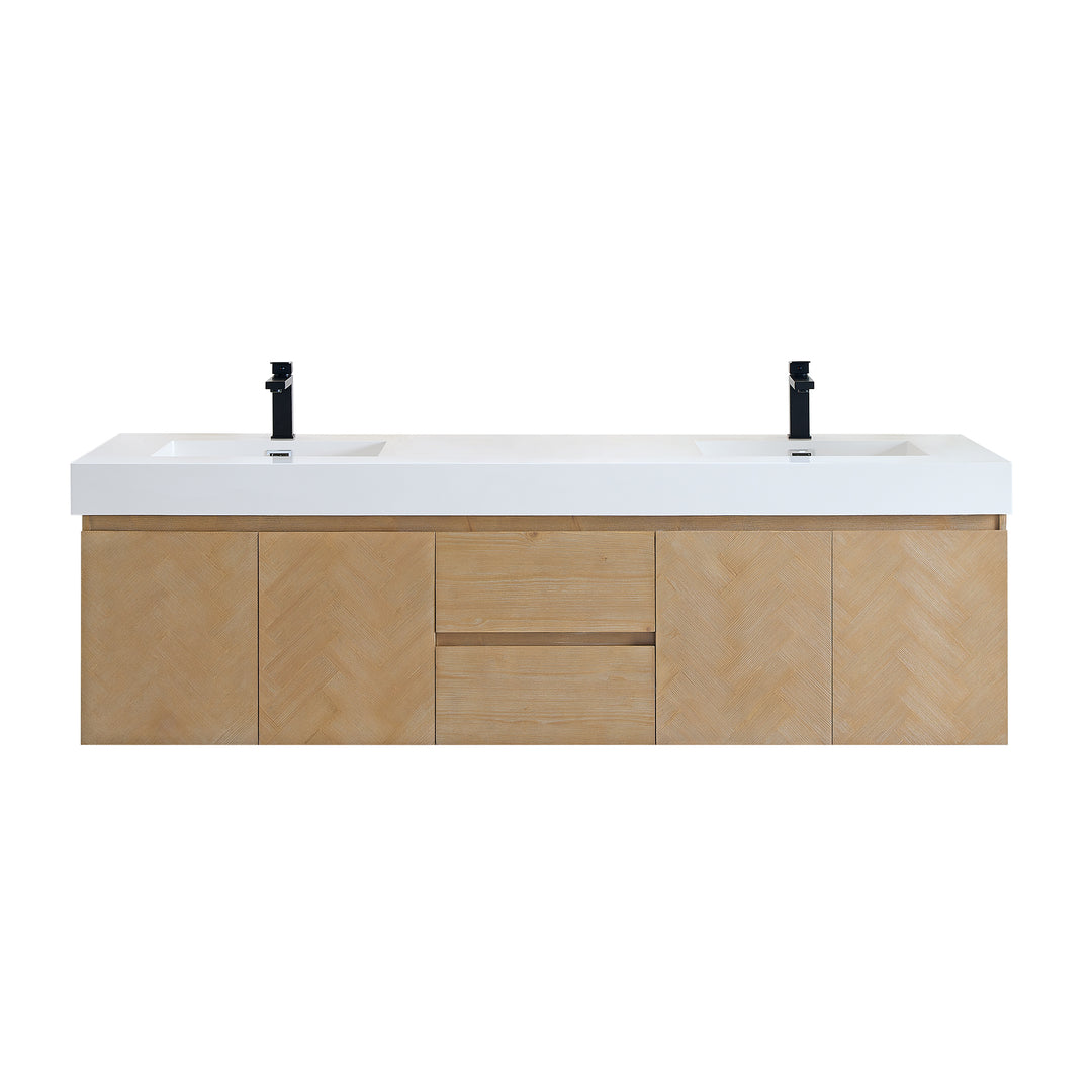 Siena 72" Wall-mounted Double Bathroom Vanity