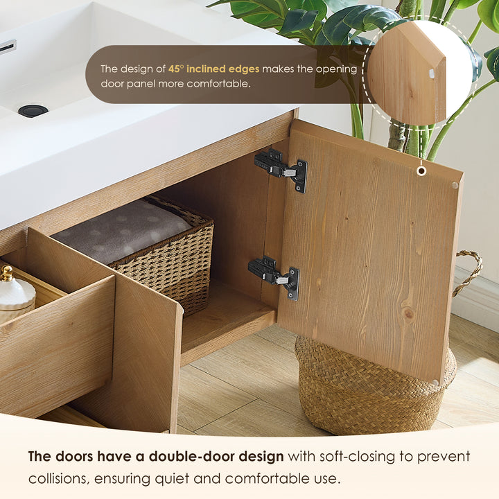 Siena 72" Wall-mounted Double Bathroom Vanity