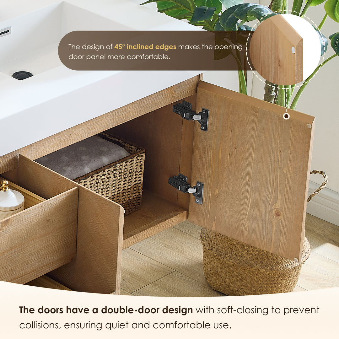 Siena 72" Wall-mounted Double Bathroom Vanity