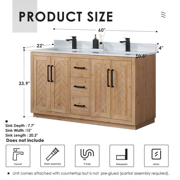 Anais 60" Double Bathroom Vanity