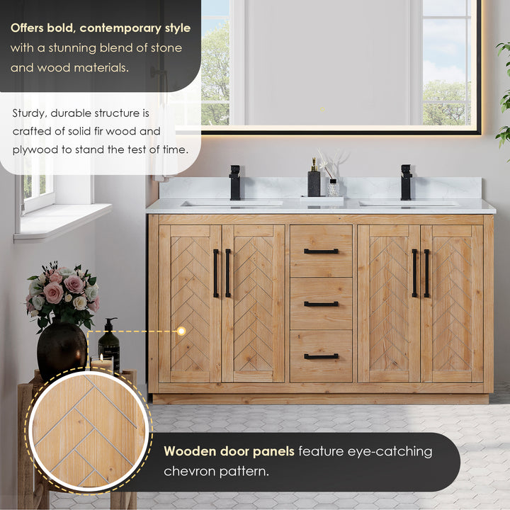 Anais 60" Double Bathroom Vanity