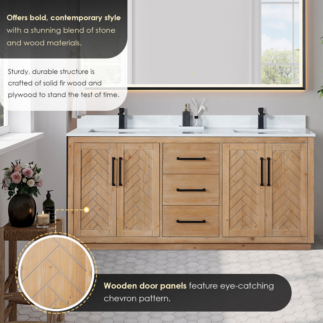 Anais 72" Double Bathroom Vanity