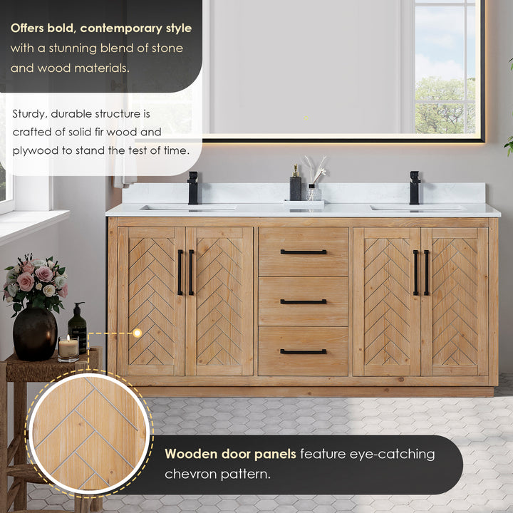 Anais 72" Double Bathroom Vanity