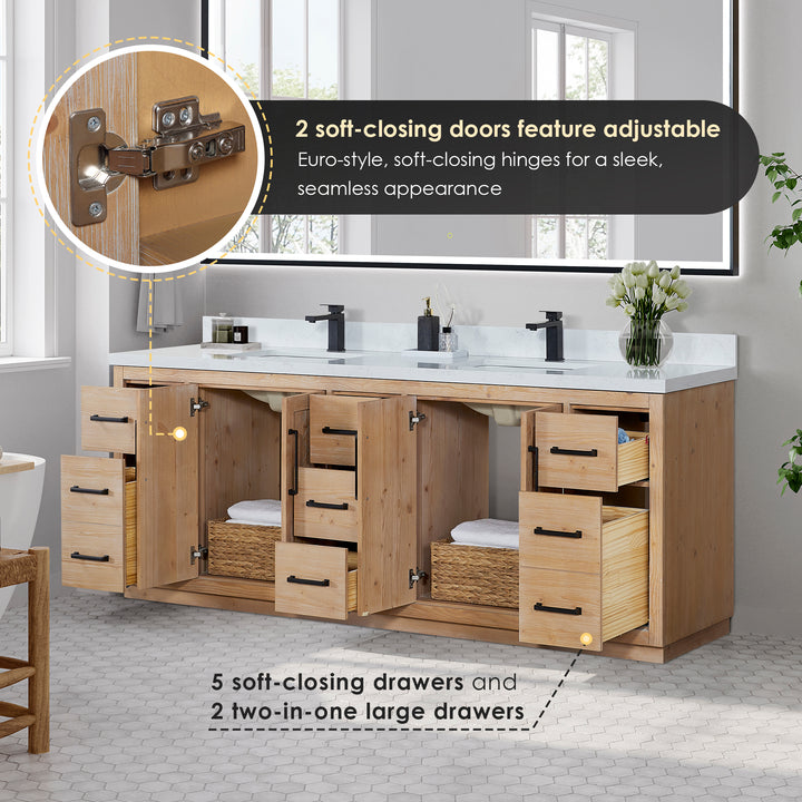 Anais 84" Double Bathroom Vanity