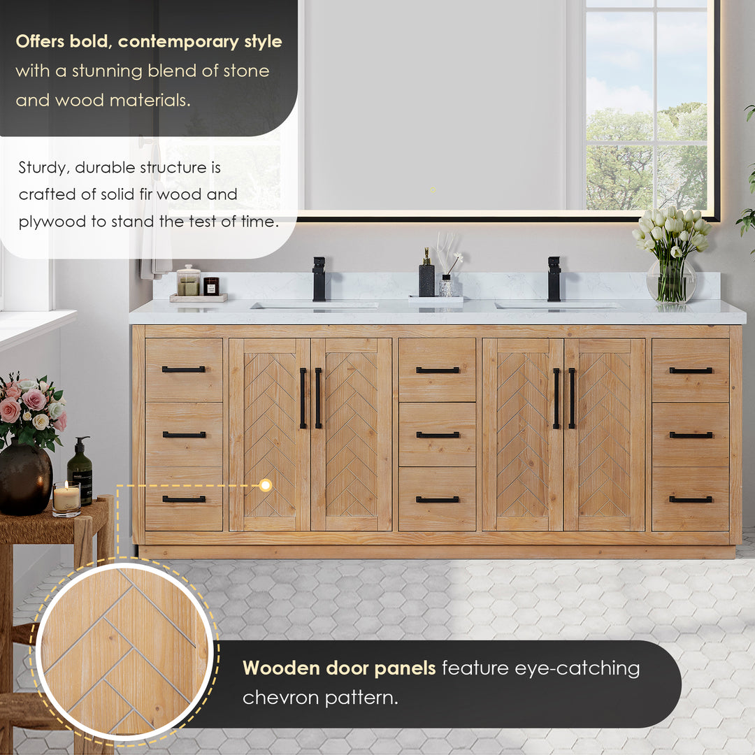 Anais 84" Double Bathroom Vanity