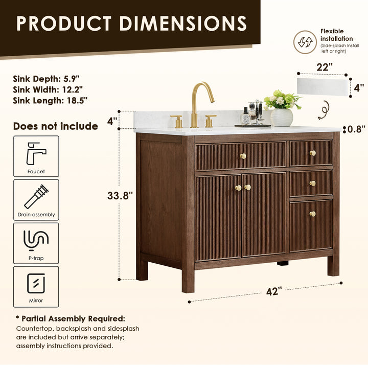 Cerrito 42" Single Bathroom Vanity