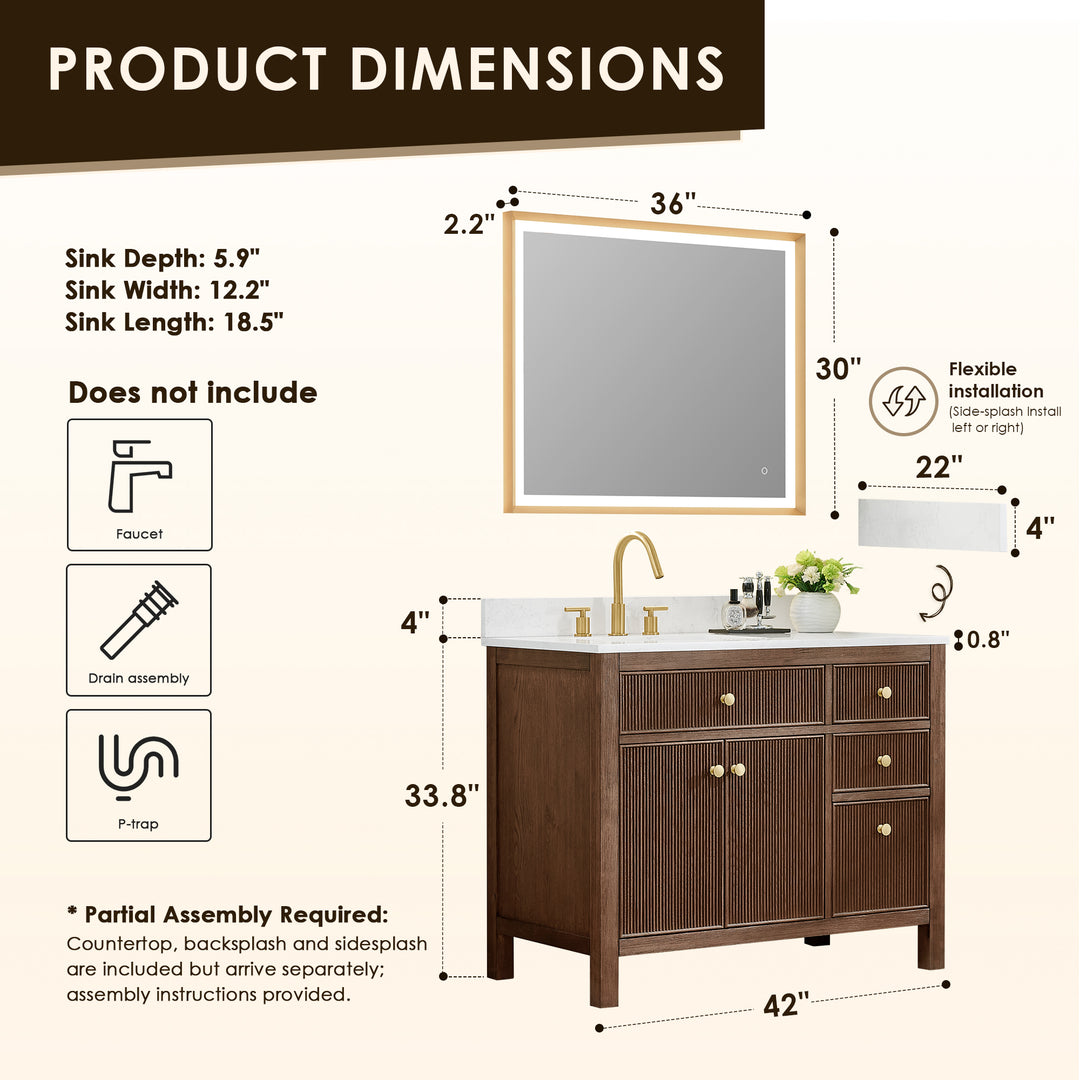 Cerrito 42" Single Bathroom Vanity