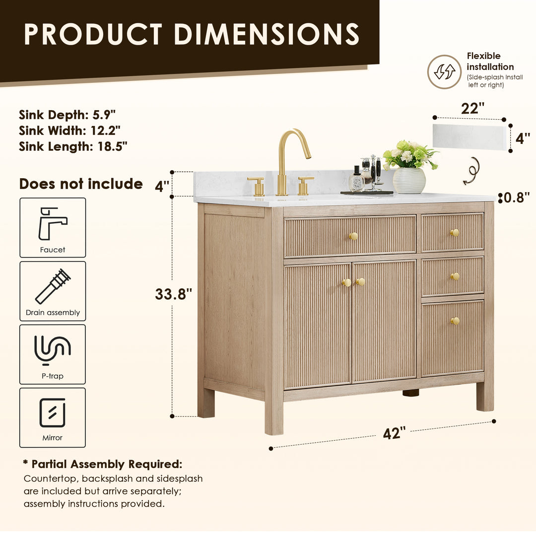 Cerrito 42" Single Bathroom Vanity